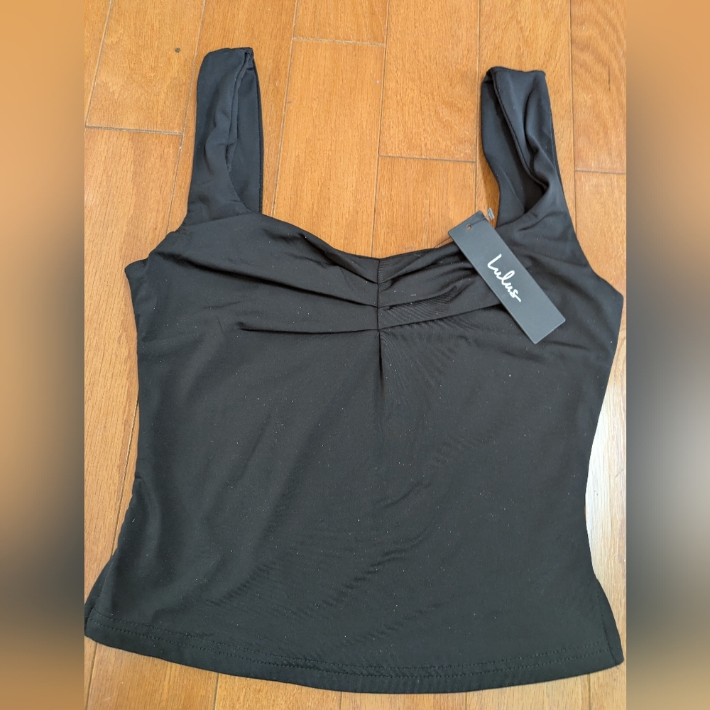 NWT Lulu's Elegant Black Camisole Top